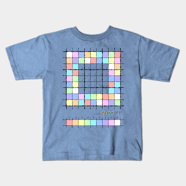 Mydoku_101_001_003 _F: Sudoku, Sudoku coloring, logic, logic puzzle, holiday puzzle, fun, away from screen Kids T-Shirt by Mydoku